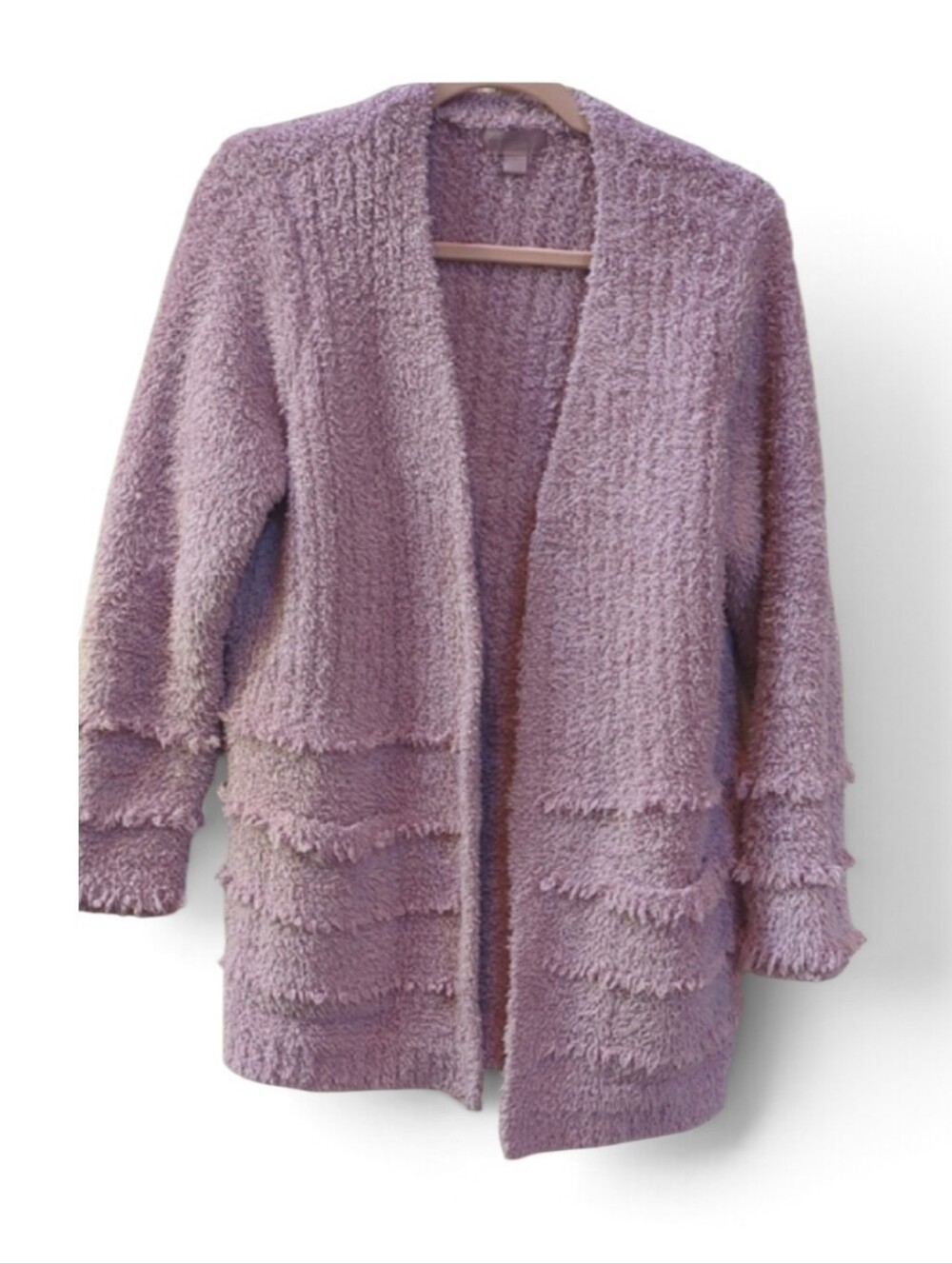 Barefoot Dreams Cozy Chic Boardwalk Cardigan. Lilac / Orchid Medium